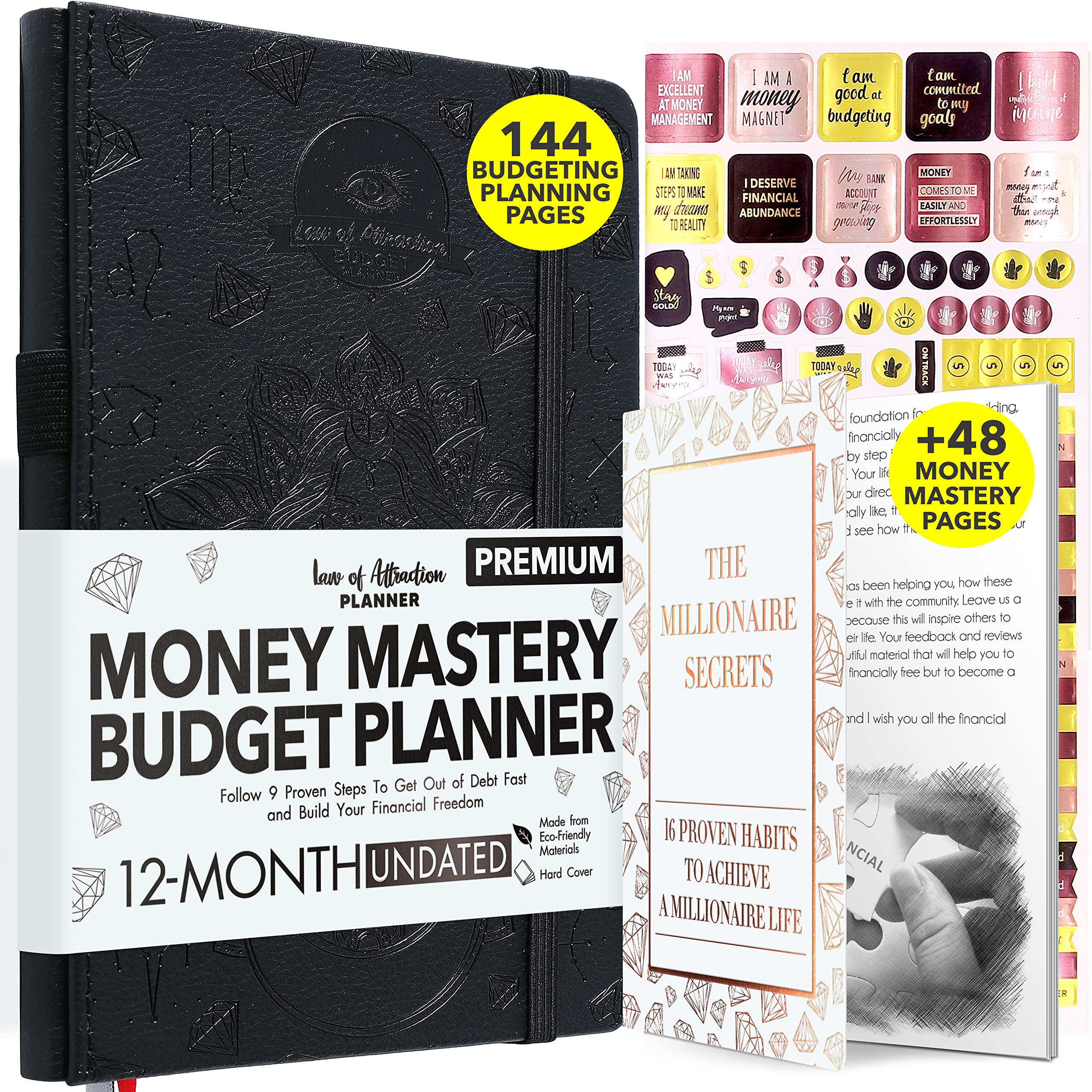 12-Month Financial Planner & Budget Organizer - Monthly Bill Tracker for Financial Freedom | Perfect for Personal Finance, Expense Tracking & Money Management | Ideal for Home, Office & Travel Budgeting