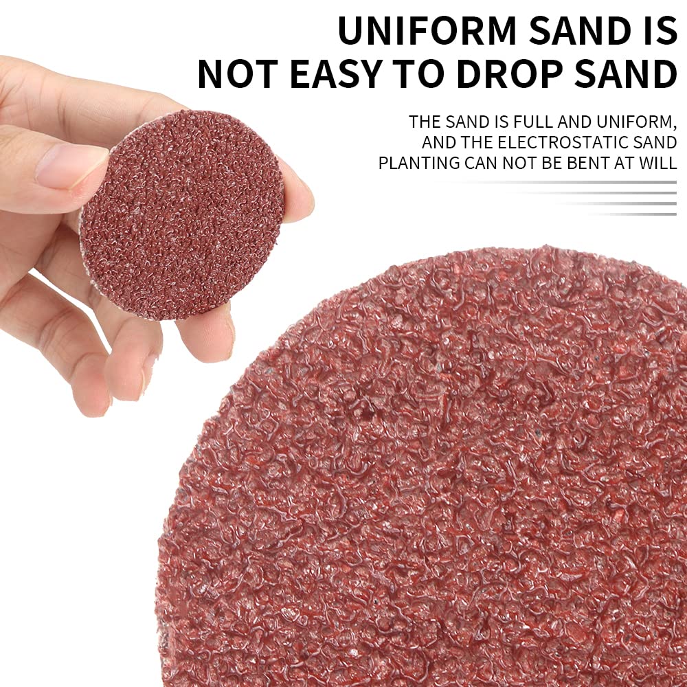 40Pcs 2 Inch Roll Lock Quick Change Sanding Discs Set with 1/4