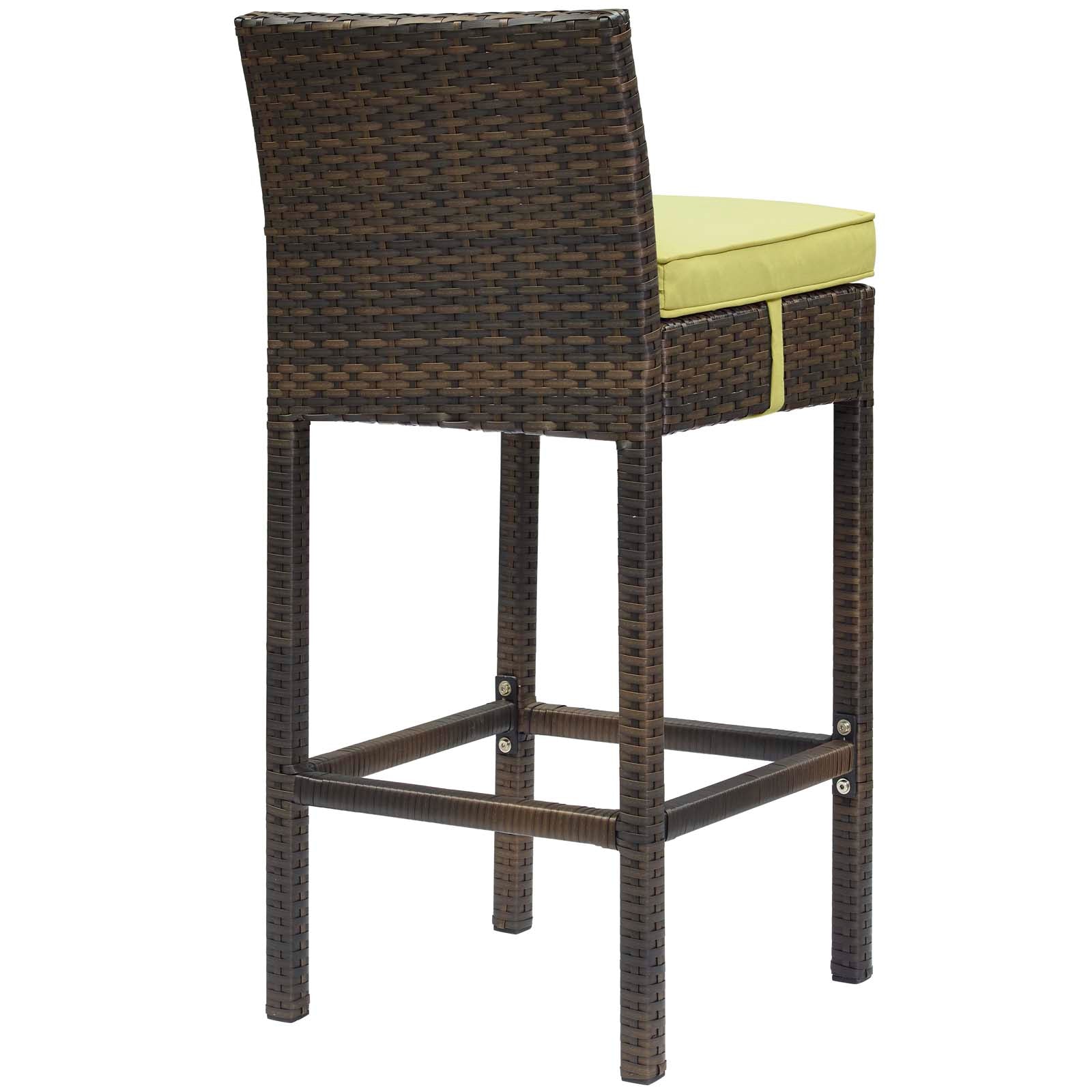 2-Piece Outdoor Wicker Rattan Bar Stool Set - Patio, Garden & Poolside Seating for Relaxing & Entertaining