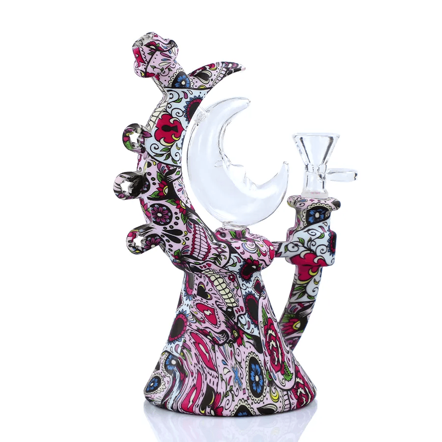 Mini Moon Bong - Silicone Water Pipe for Smoking | Lightweight & Portable Design | Perfect for Travel, Camping & Outdoor Use