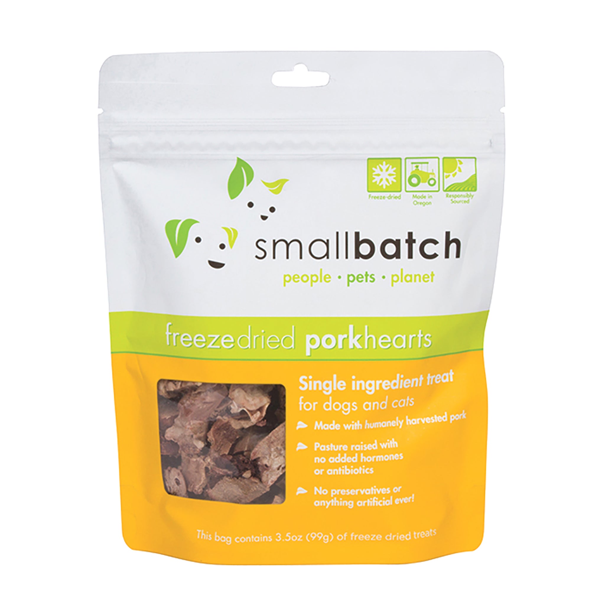 Premium Freeze Dried Pork Hearts for Dogs - All-Natural High Protein Treats - Grain Free, Single Ingredient Dog Snacks - Perfect for Training, Rewards & Outdoor Adventures