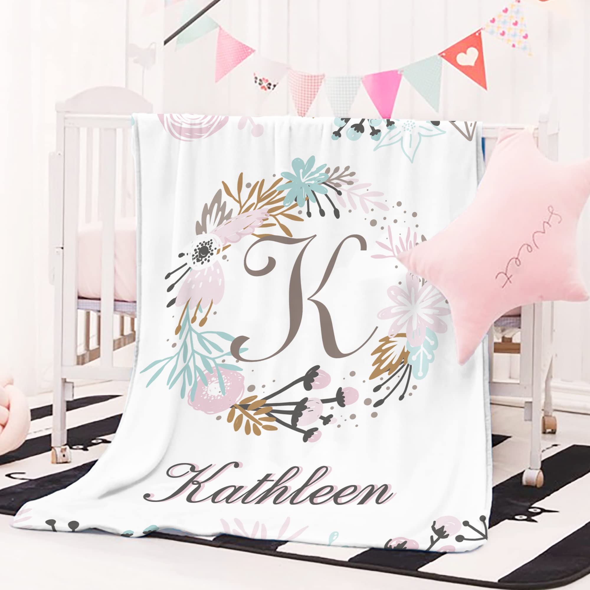 Personalized Baby Blankets for Boys and Girls - Custom Name Blankets for Newborns | Ultra Soft Baby Blanket | Perfect Baby Shower Gift | Nursery Essentials & Cozy Throw for Toddlers (Great for Cuddling, Photo Props & Special Occasion Gifts)