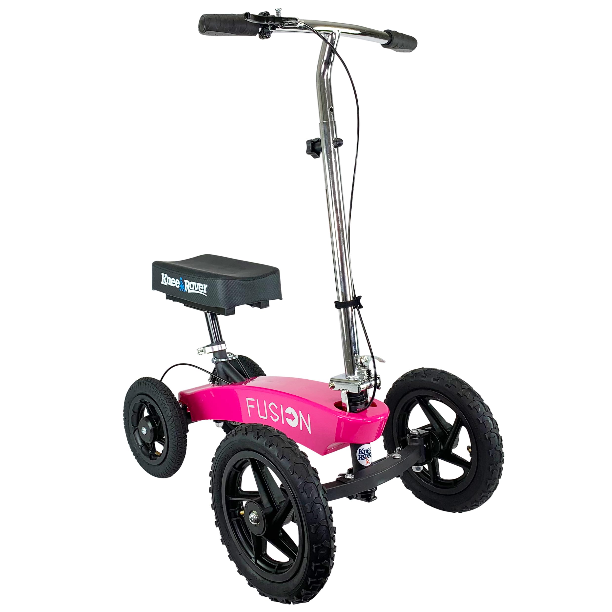 KneeRover All Terrain 4-Wheel Knee Scooter for Adults - Heavy Duty Knee Walker for Foot Surgery Recovery, Broken Ankle & Leg Injuries - Patented Steering Mobility Aid for Indoor/Outdoor Use