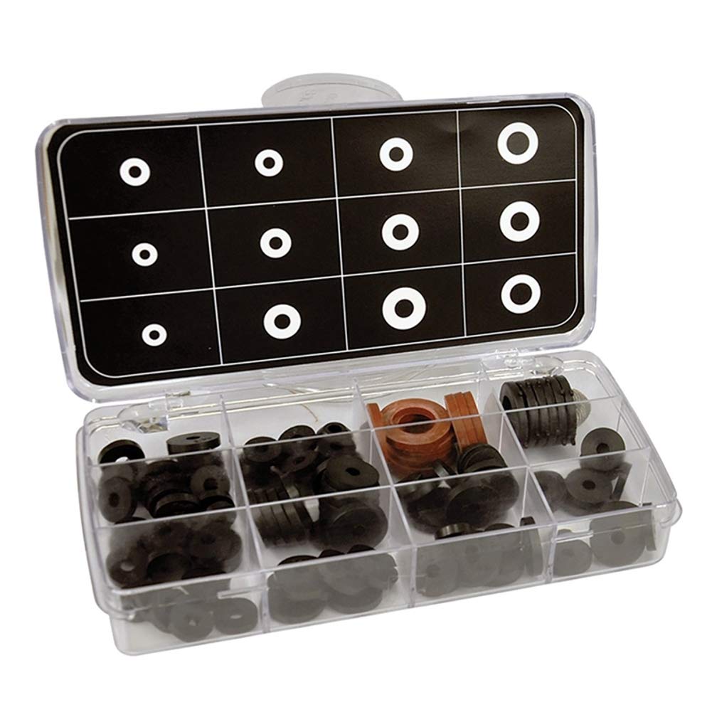 Danco Perfect Match 10875 Assorted Washer Kit - Flat Design for Full Water Flow & Positive Shut-Off - Abrasion & Temperature Resistant - Ideal for Plumbing Repairs & Faucet Maintenance