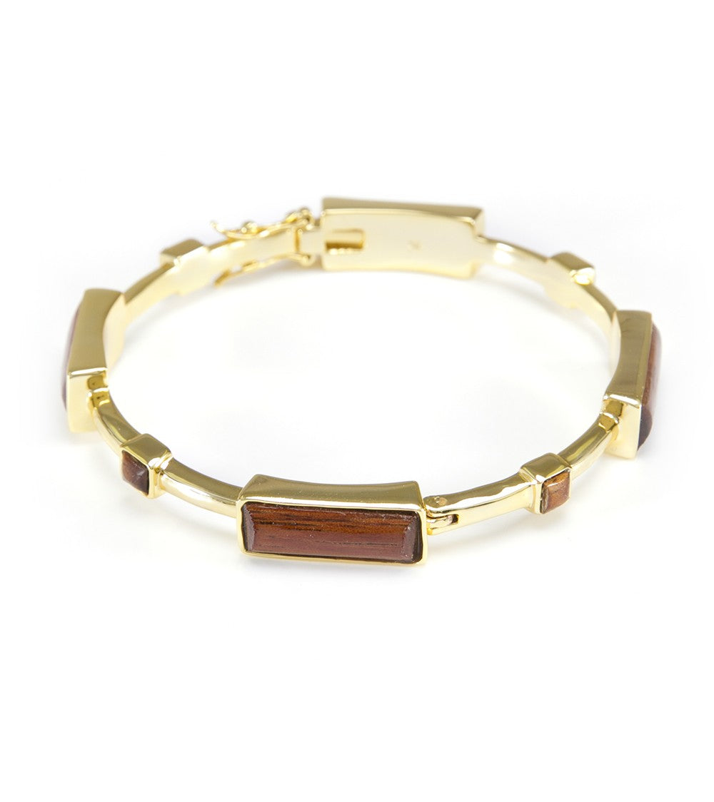 Handcrafted Koa Wood Bangle Bracelet - Natural Hawaiian Koa Fine Jewelry for Women - MJHC50380 | Perfect for Boho Style, Beach Weddings & Everyday Wear