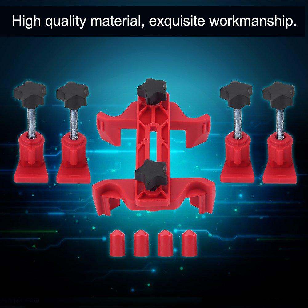 9Pcs Dual Cam Clamp Engine Timing Locking Tool Kit - Professional Camshaft & Sprocket Gear Locking Set for Automotive Repair - Compatible with Gasoline Engines & Generators - Perfect for DIY Mechanics & Professional Technicians