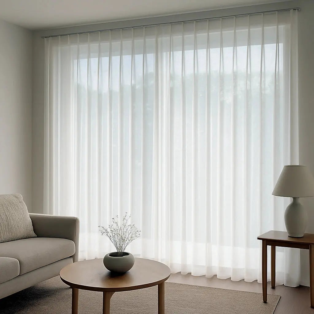 Custom Ripple Fold Drapery Curtains with Lora Track System - Elegant Window Treatment for Living Room, Bedroom & Office Decor