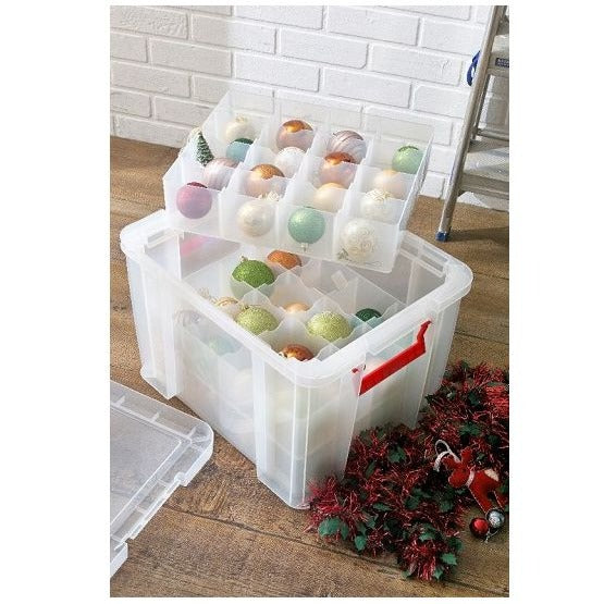 2-Pack Plastic Insert Trays for Organizing Drawers, Cabinets & Shelves - Perfect for Kitchen, Bathroom & Office Storage