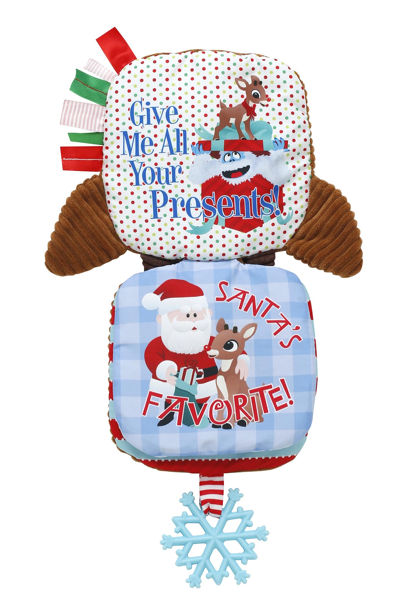 Soft Plush Christmas Baby Book - Crinkle & Teether Toy for Travel