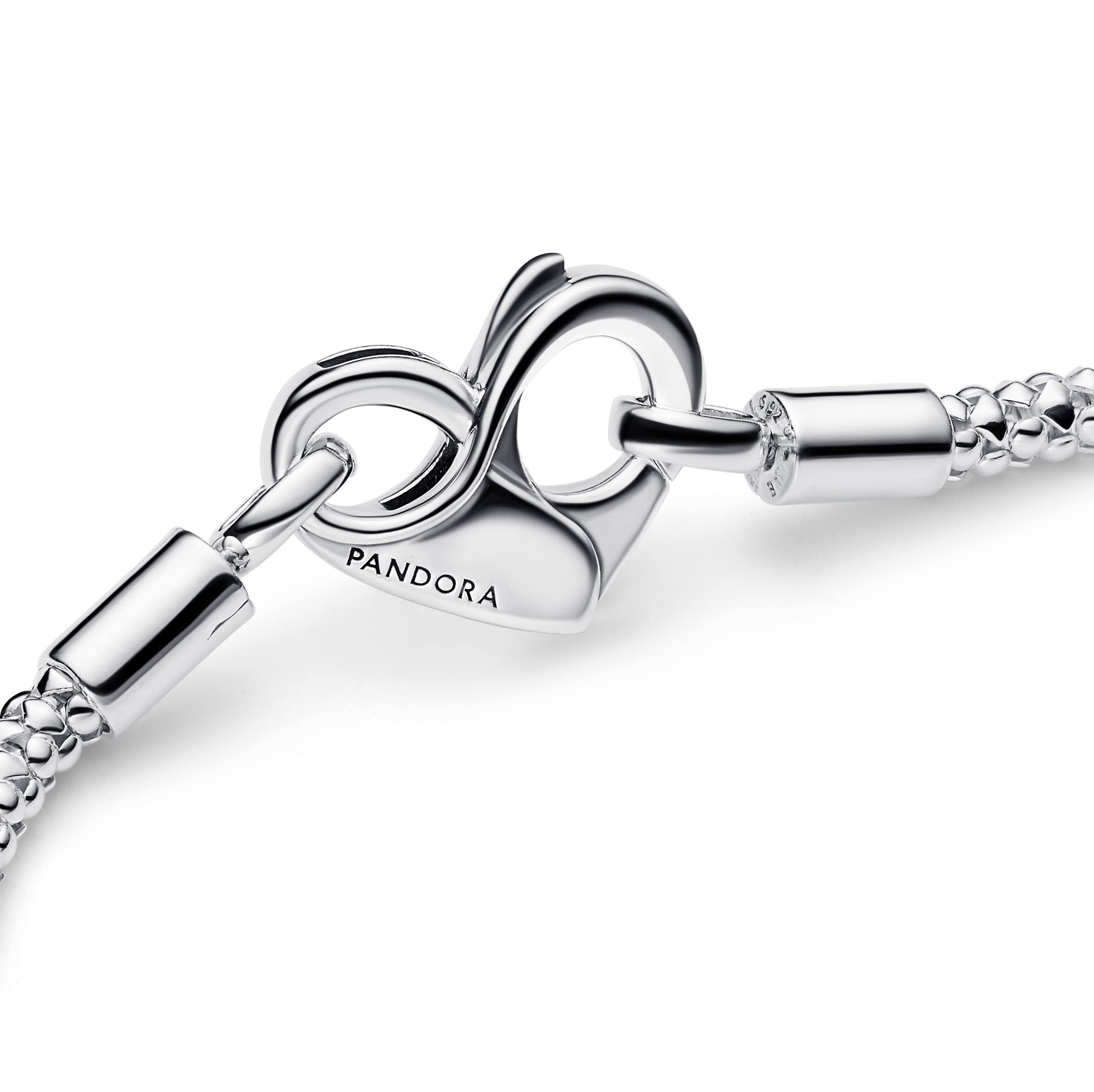 PANDORA Moments Studded Chain Bracelet - Sterling Silver Charm Bracelet for Women - Compatible with PANDORA Moments Charms - Elegant Jewelry Gift for Her (20cm) - Perfect for Anniversaries, Birthdays & Everyday Wear