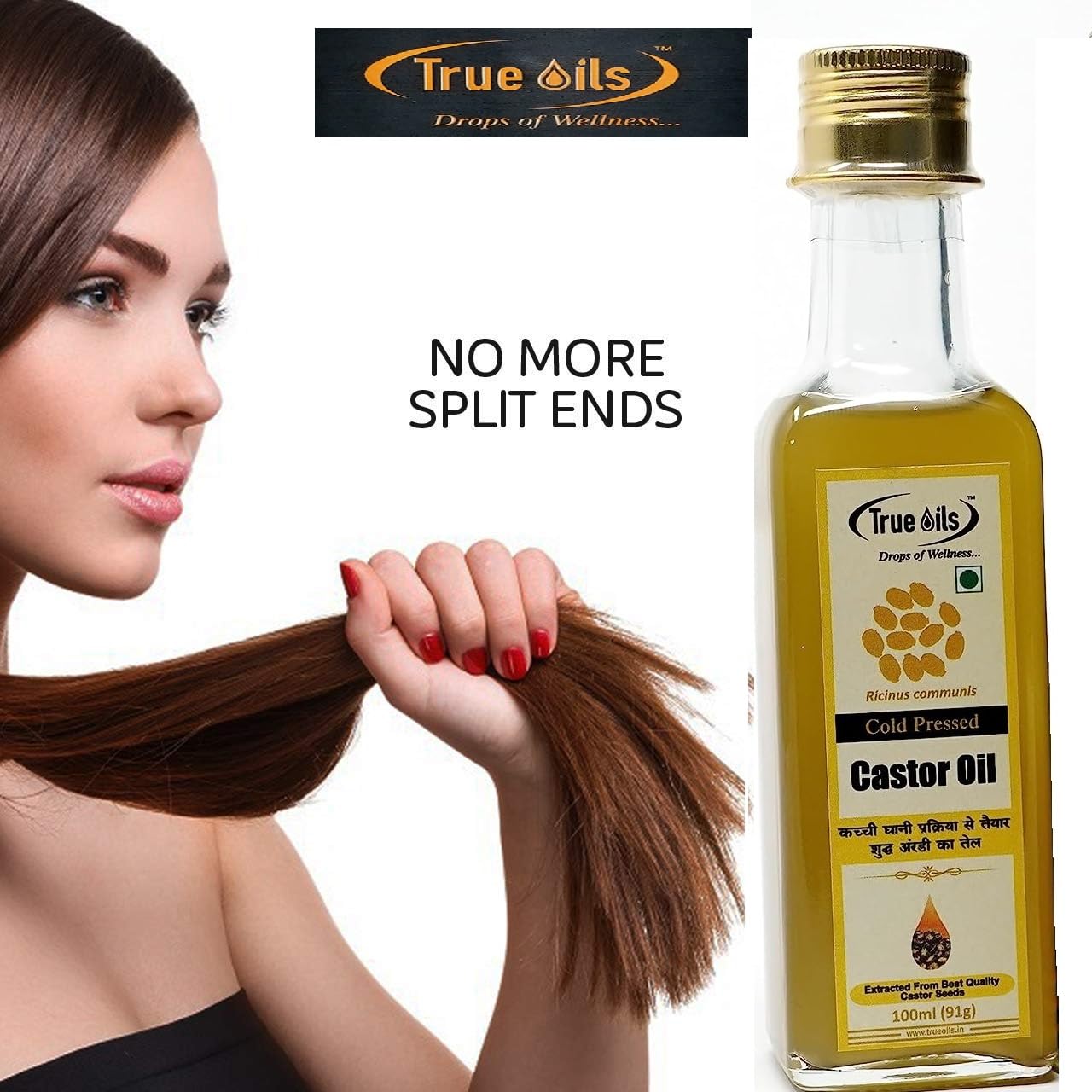Organic Cold-Pressed Castor Oil 100ml - Unrefined Pure Jamaican Black Castor Oil for Hair Growth, Eyebrows, Skin Care & Constipation Relief | Natural Moisturizer for Eyelashes, Scalp & Dry Skin | Perfect for DIY Beauty & Wellness Treatments