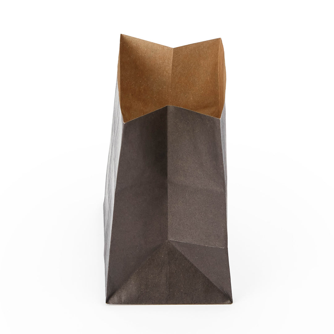 Eco-Friendly Black Paper Snack Bags 4x2.25x3.75 Inches - 100 Count Bulk Pack for Parties, Picnics & School Lunches | Small Food Storage Bags | Disposable Snack Pouches