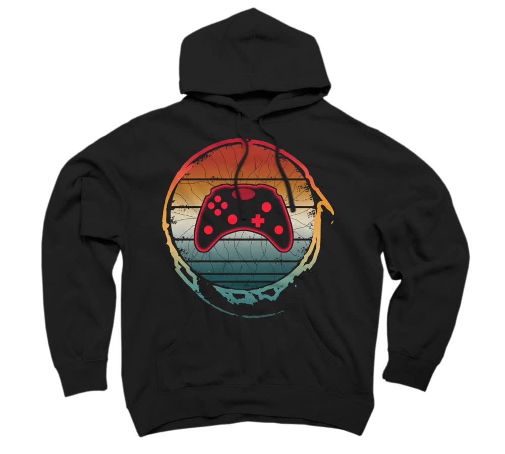 Design By Humans Unisex Gamer Retro Vintage Pullover Hoodie - Soft Cotton Sweatshirt for Men & Women | Perfect for Gaming, Casual Wear & Street Fashion