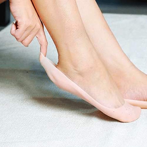 R A Products Anti Crack Full Length Silicone Foot Protector Moisturizing Socks for Dry Cracked Feet & Heel Pain Relief - Best for Overnight Foot Care, Diabetic Foot Therapy & Cracked Heel Treatment (Full Length)