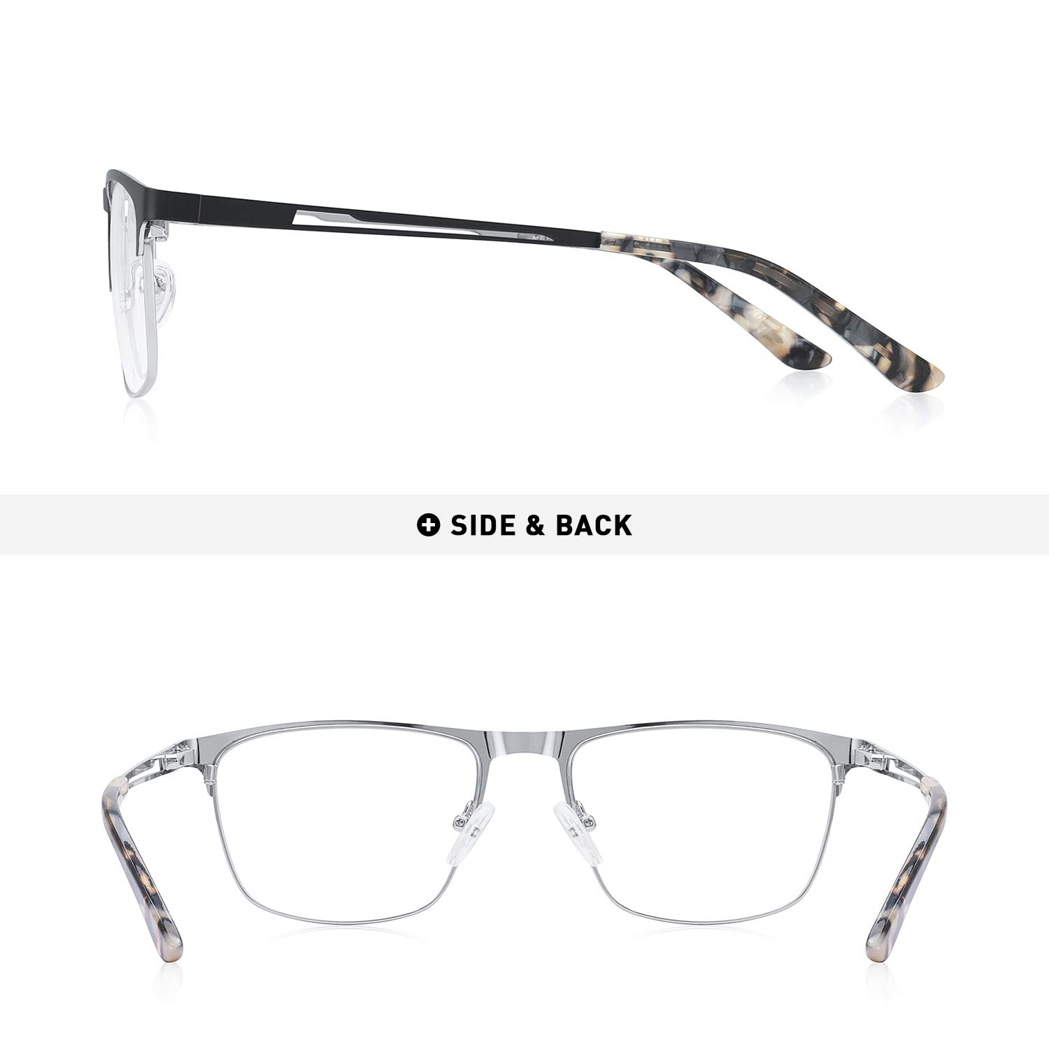 Blue Light Blocking Reading Glasses for Women & Men - Anti Eyestrain Computer Glasses with Spring Hinge - Perfect for Office Work, Gaming & Screen Time