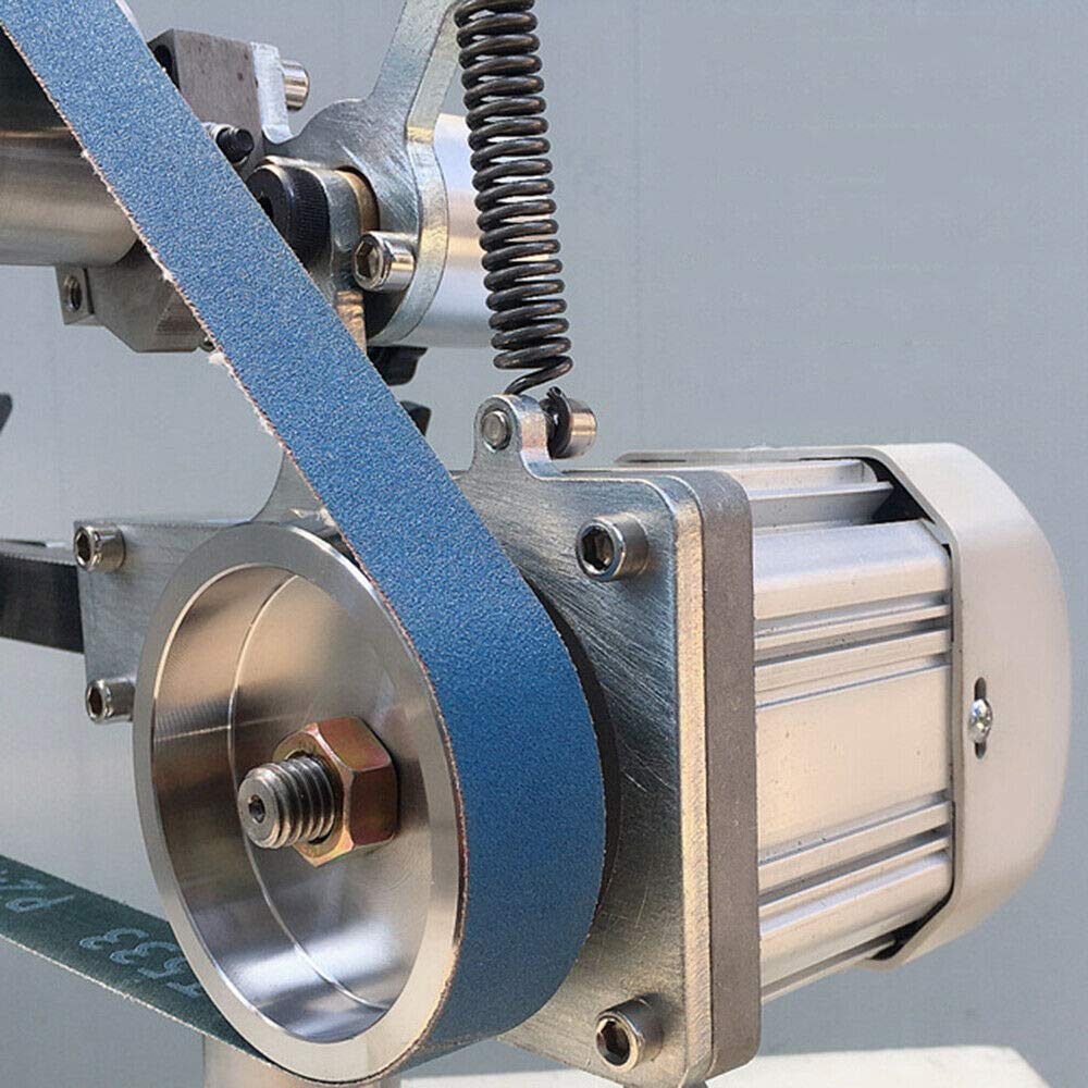 550W Brushless Motor Belt Sander Machine - Vertical Belt Polisher & Grinder for Metal/Woodworking - 110V Power Tool for DIY Projects & Professional Workshop Use
