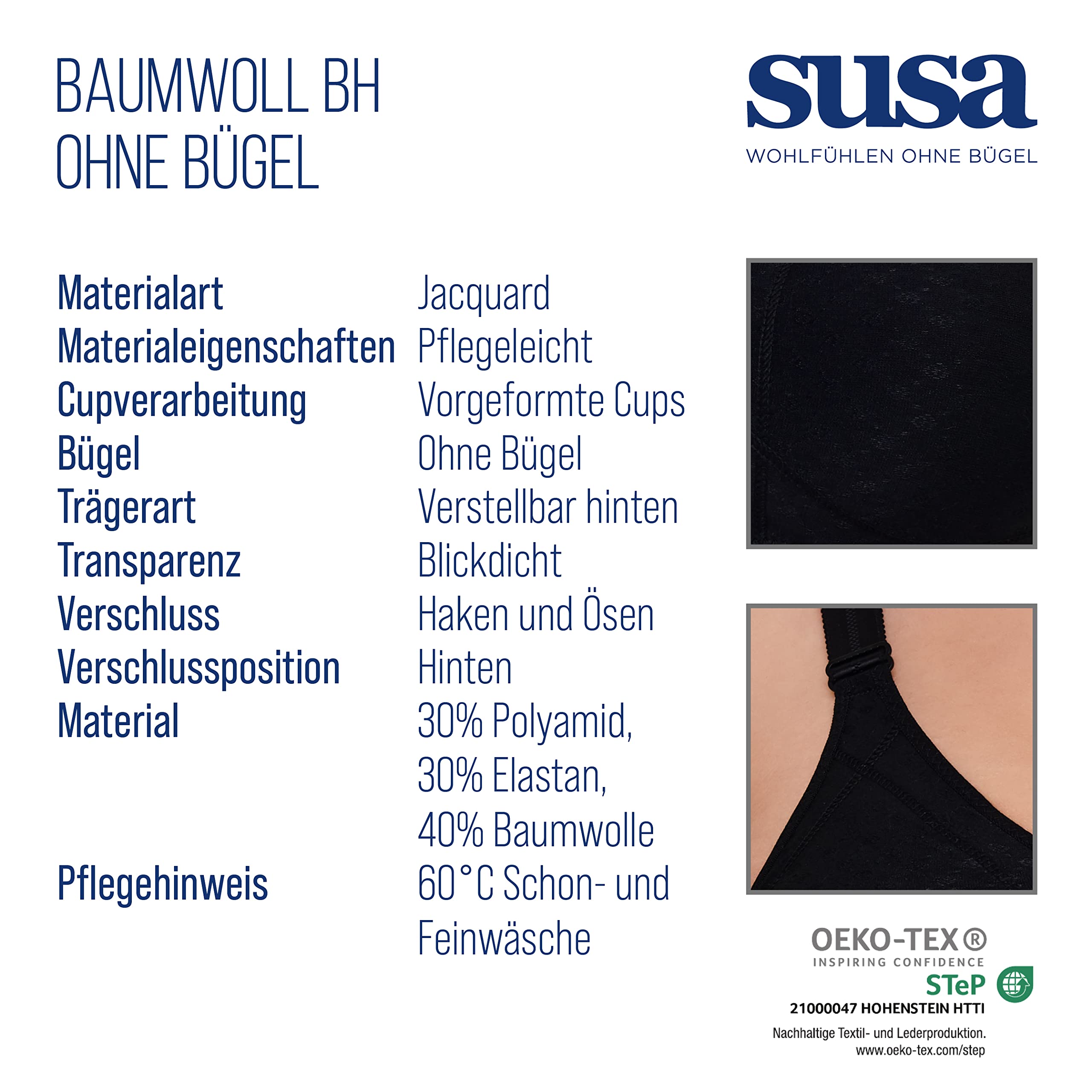 SUSA Women's Full Figure Non-Wired Seamless Bra 9638 - Comfortable Wireless Support for Plus Size Women | Perfect for Everyday Wear, Yoga & Lounge