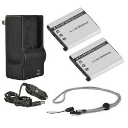 Casio Exilim EX-Z90 Digital Camera High Capacity Batteries (2-Pack) with AC/DC Travel Charger & Krusell Multidapt Neck Strap (Black) - Perfect for Travel Photography, Vlogging, and Outdoor Adventures
