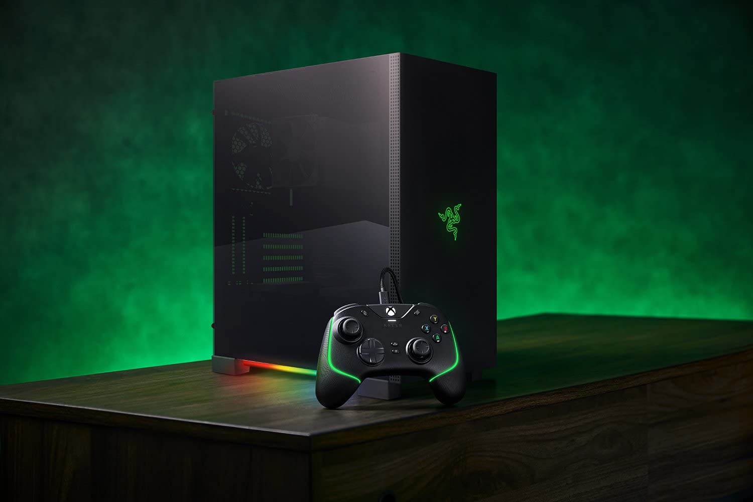 Razer Wolverine V2 Chroma - Fully Customizable Xbox Series X|S Controller with RGB Lighting (6 Multi-Function Buttons, Interchangeable Thumbstick Caps, Hair Trigger Mode) - Black - Perfect for Competitive Gaming, FPS, and Esports Tournaments