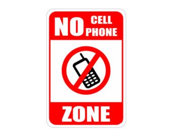 No Cell Phone Zone Sign - 10