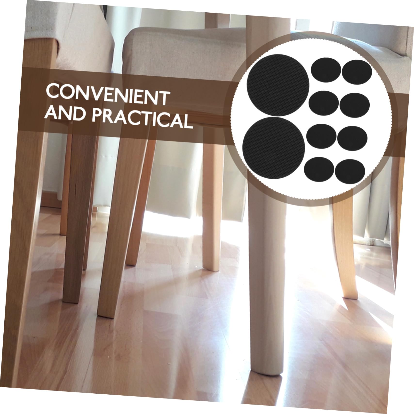 BESPORTBLE 10 Pack Adjustable Furniture Leg Pads - Heavy Duty Table Foot Levelers, Desk Leg Leveling Mats for Stability & Floor Protection - Perfect for Office Desks, Dining Tables, and Uneven Floors