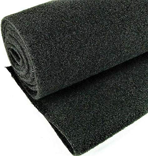 MR DJ C20BK 20' x 4' Black Speaker Carpet - Heavy Duty Subwoofer Box, RV, Boat, Marine, Truck & Car Trunk Liner - Perfect for PA DJ Speakers, Upholstery & Soundproofing Applications