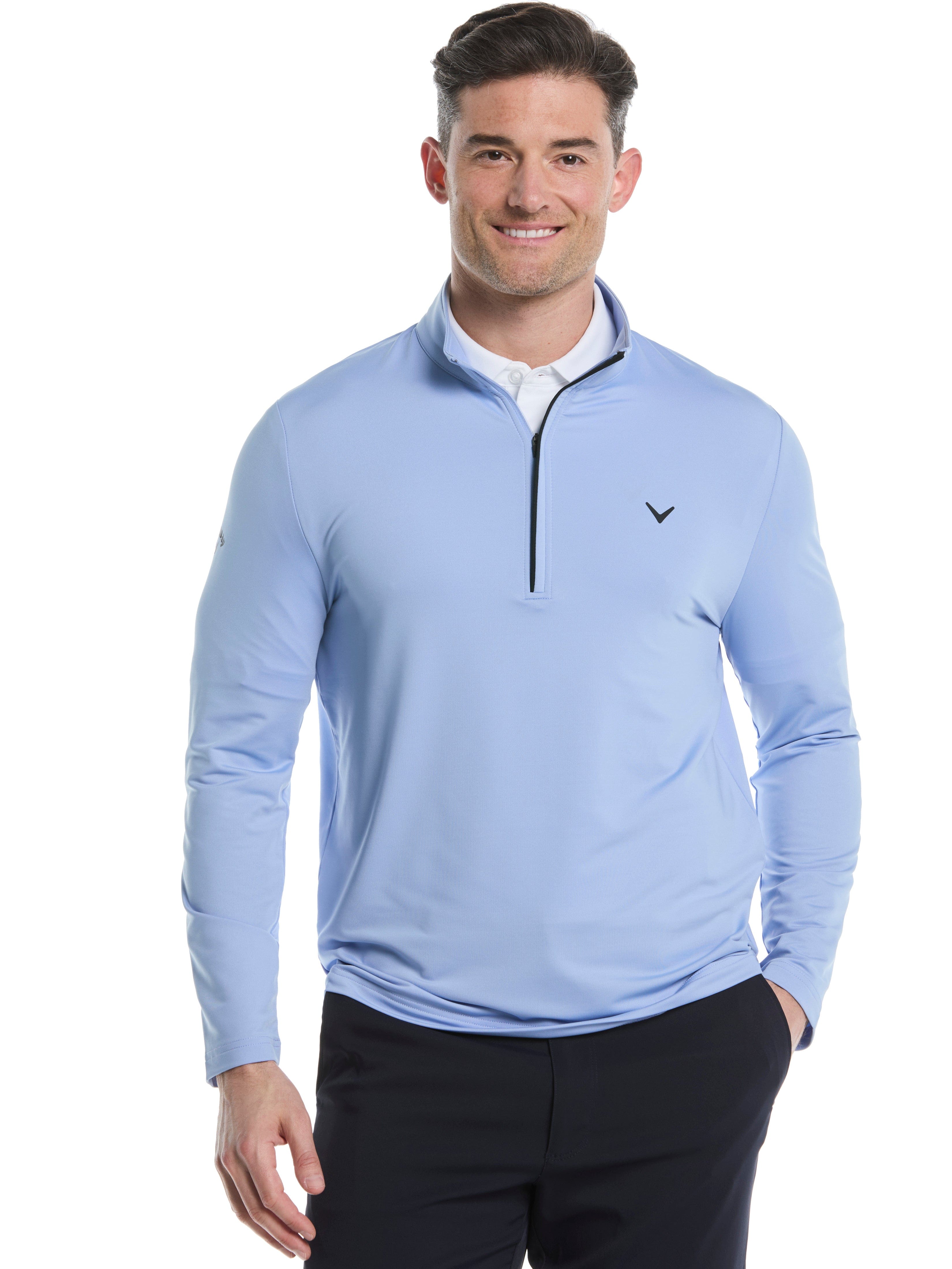 Men's Solid Color 1/4 Zip Pullover Sweater - Lightweight Casual Knit Top for Outdoor Activities & Office Wear