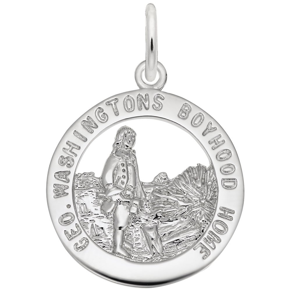 George Washington Home Charm - Vintage Style Pendant for Bracelets & Necklaces | Perfect for Patriotic Jewelry, Gifts & Historical Collections