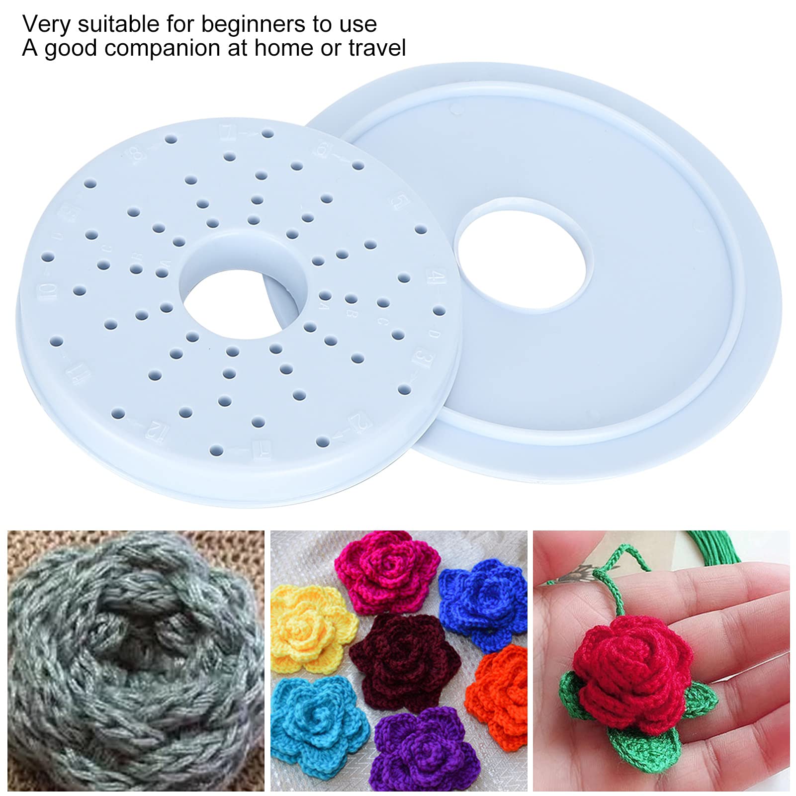 Flower Knitting Loom Kit - DIY Round Weaving Loom Set with Hook Needle & Pompom Maker for Wool Yarn Crafts | Perfect for Handmade Scarves, Hats, and Home Decor Accessories
