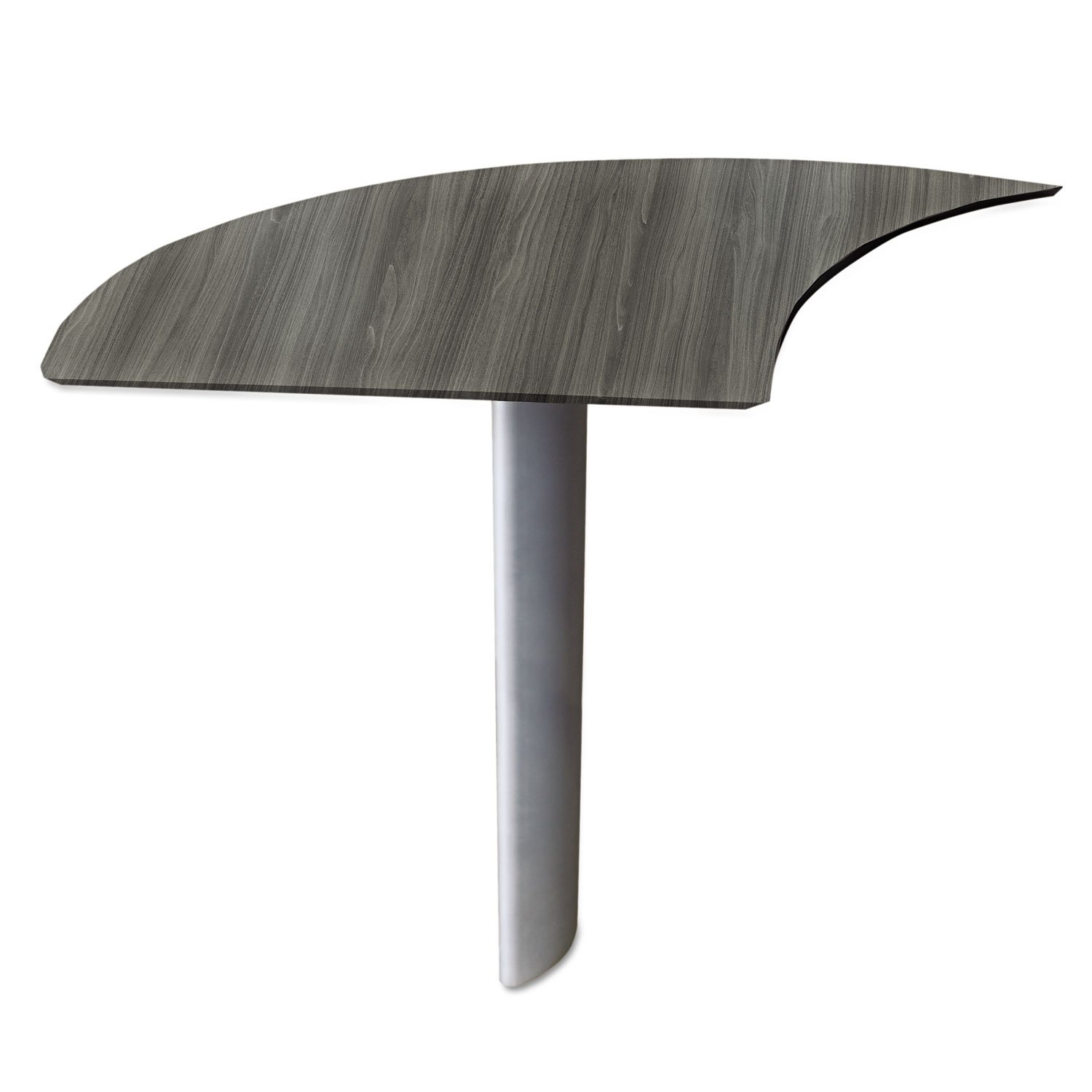 Safco Mayline MNEXTLLGS Medina Left Curved Desk Extension - Gray Steel Laminate Workstation Add-on for Office & Home Workspaces | Ergonomic Desk Extension for Enhanced Productivity & Organization