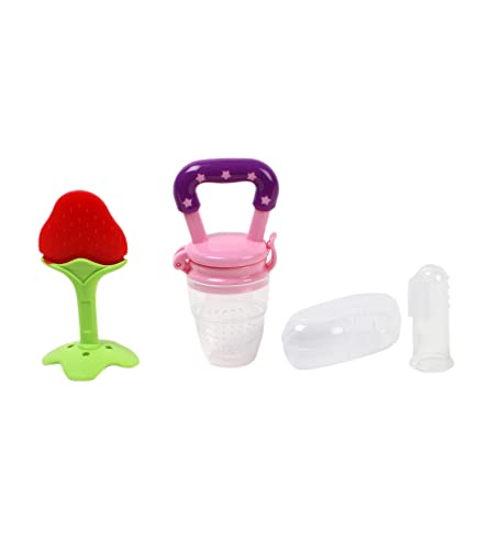 Teether,finger brush,Fruit Feeder combo