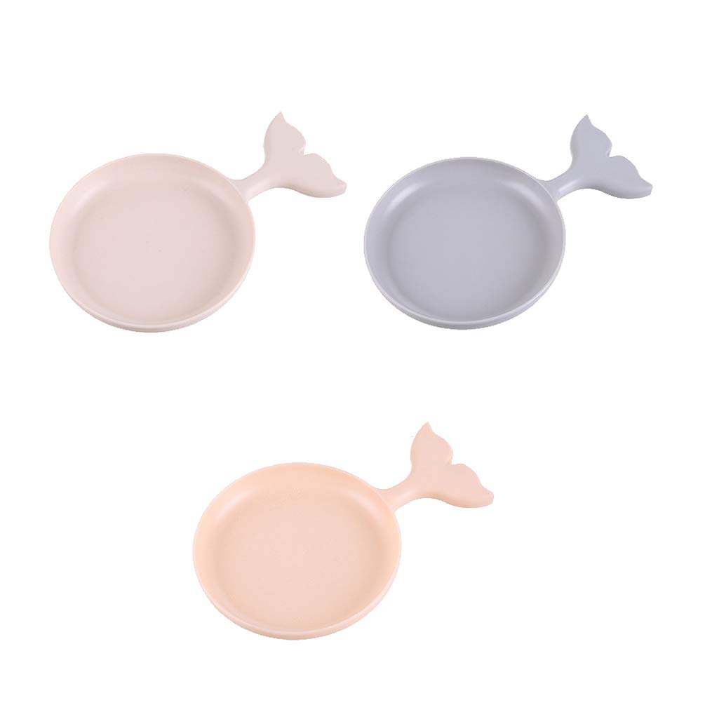 Hemoton 3-Piece Kids Snack Serving Plates Set - Small Party Trays for Cookies, Desserts & Finger Foods - Perfect for Birthday Parties, Baby Showers, Weddings & Home/Office Use - BPA-Free Plastic Children's Tableware
