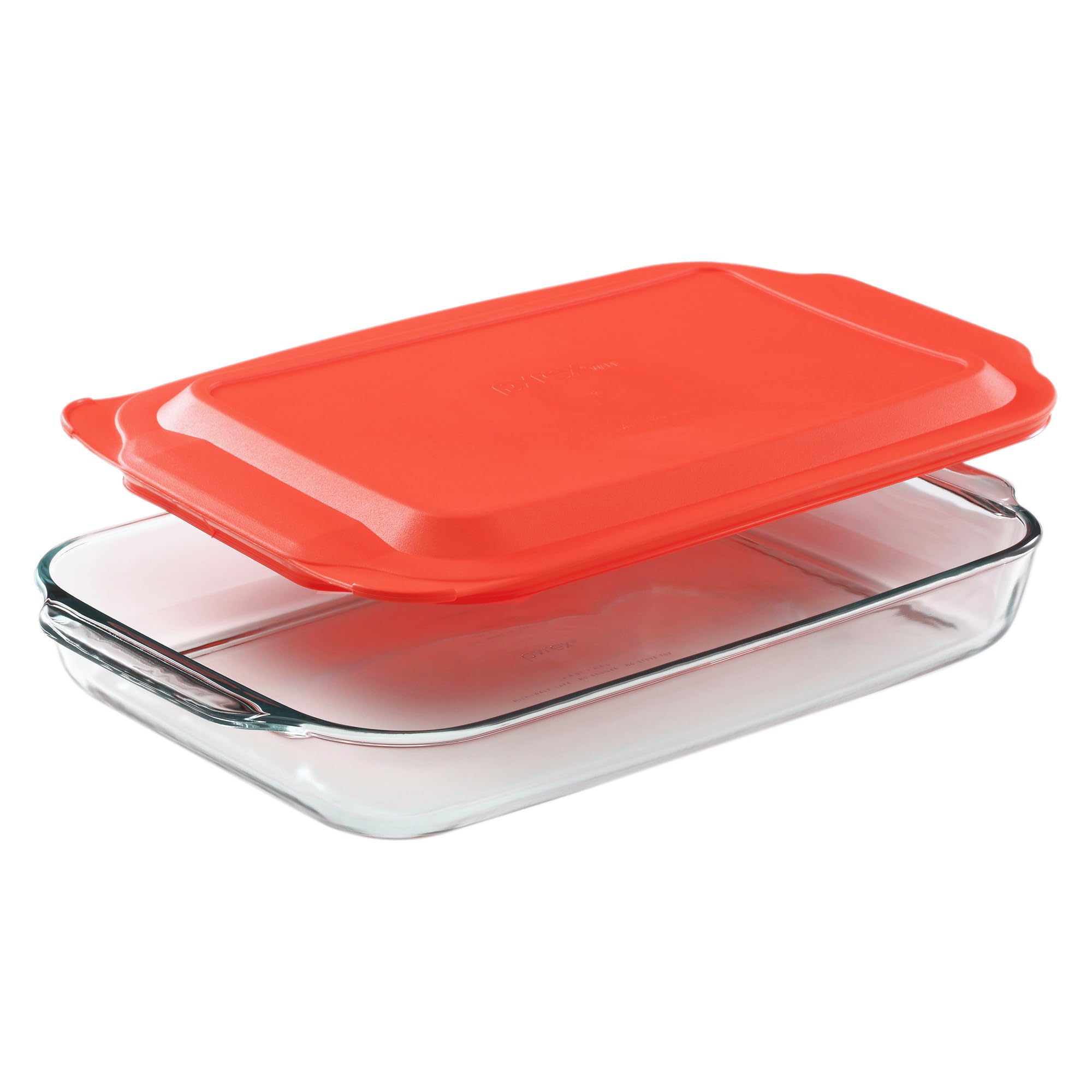 Pyrex Basics 3 QT Glass Baking Dish with Plastic Lid - Oven, Freezer & Microwave Safe Casserole Dish & Food Storage Container - Perfect for Baking, Meal Prep & Leftovers