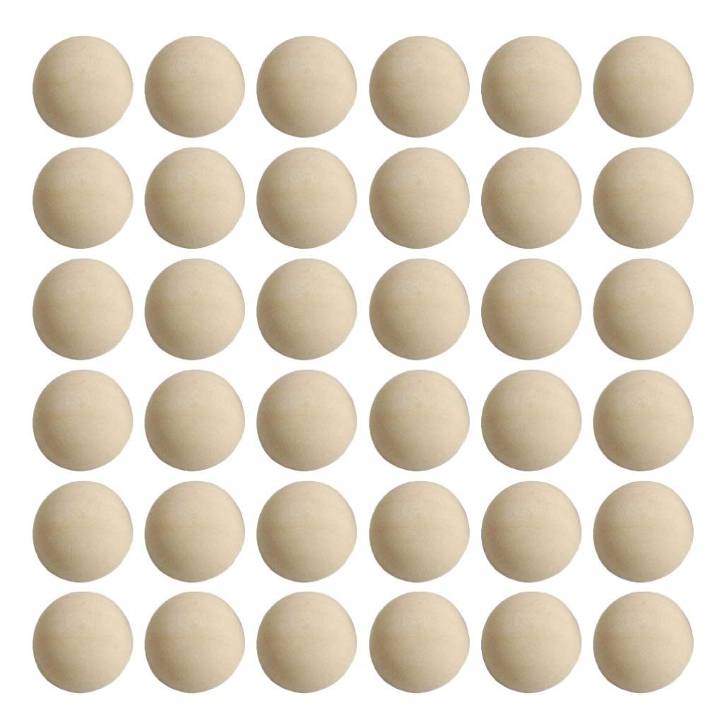 VICASKY 100pcs Natural Half Wooden Balls - 20MM Unfinished Wood Craft Beads for DIY Projects, Kids Arts & Crafts - Perfect for Jewelry Making, Home Decor, and Scrapbooking