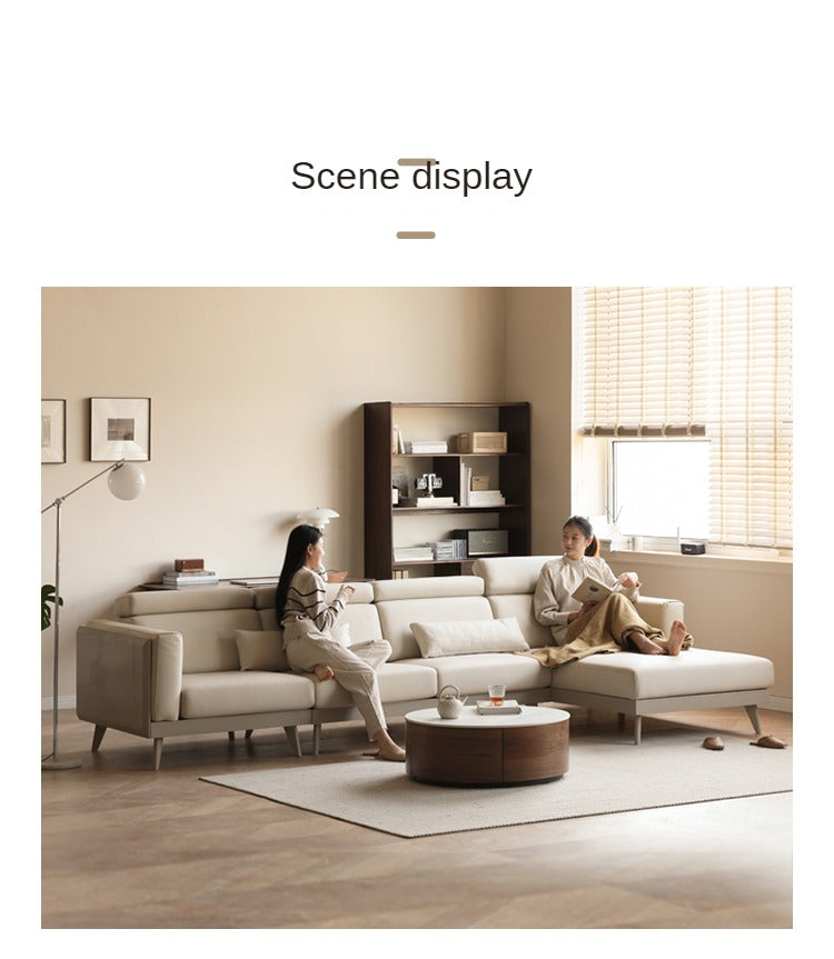 Luxury Oak Solid Wood Modern Fabric Sofa - Elegant Living Room Furniture for Home & Office Comfort