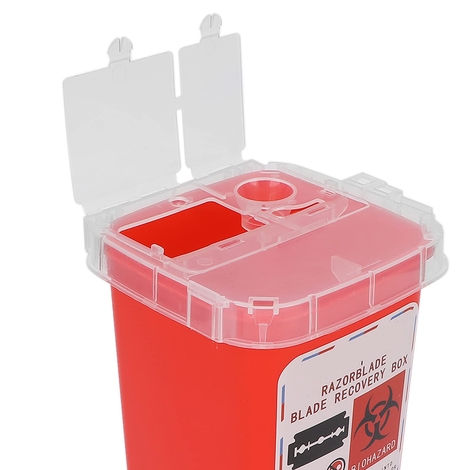 Professional Barber Blade Disposal Container - Safe & Approved for Hair Salon, Barbershop & Home Use - Red Knife Blade Collect Box for Safe Shaving Waste Disposal | Perfect for Salon Hygiene & Personal Grooming
