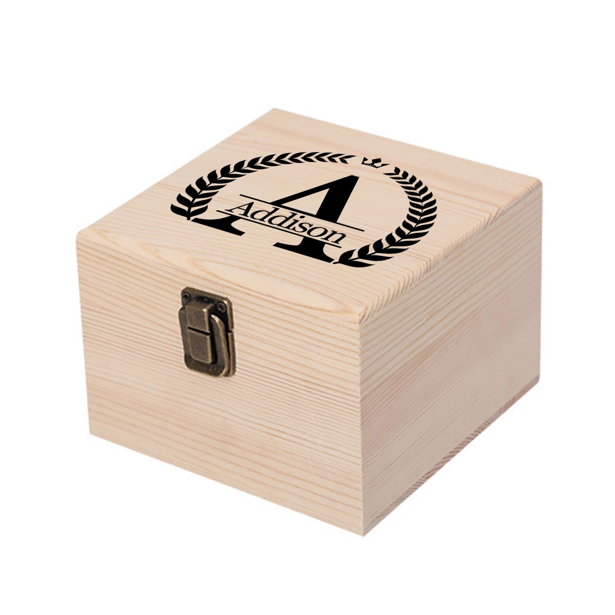 Personalized Wooden Memory Box with Custom Name - Handcrafted Decorative Storage Box with Lid - Unique Gift for Women & Men - Perfect for Christmas, Birthday, Anniversary, Wedding & Graduation - Ideal for Storing Photos, Jewelry & Keepsakes