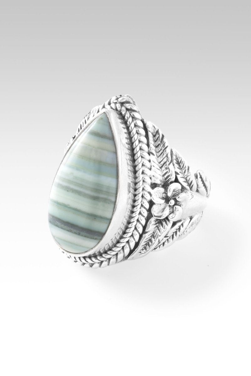 Floral Harmony Ring™ in Green Opal – Elegant Bohemian Jewelry for Women, Handmade Sterling Silver Ring, Perfect for Weddings, Parties & Everyday Wear