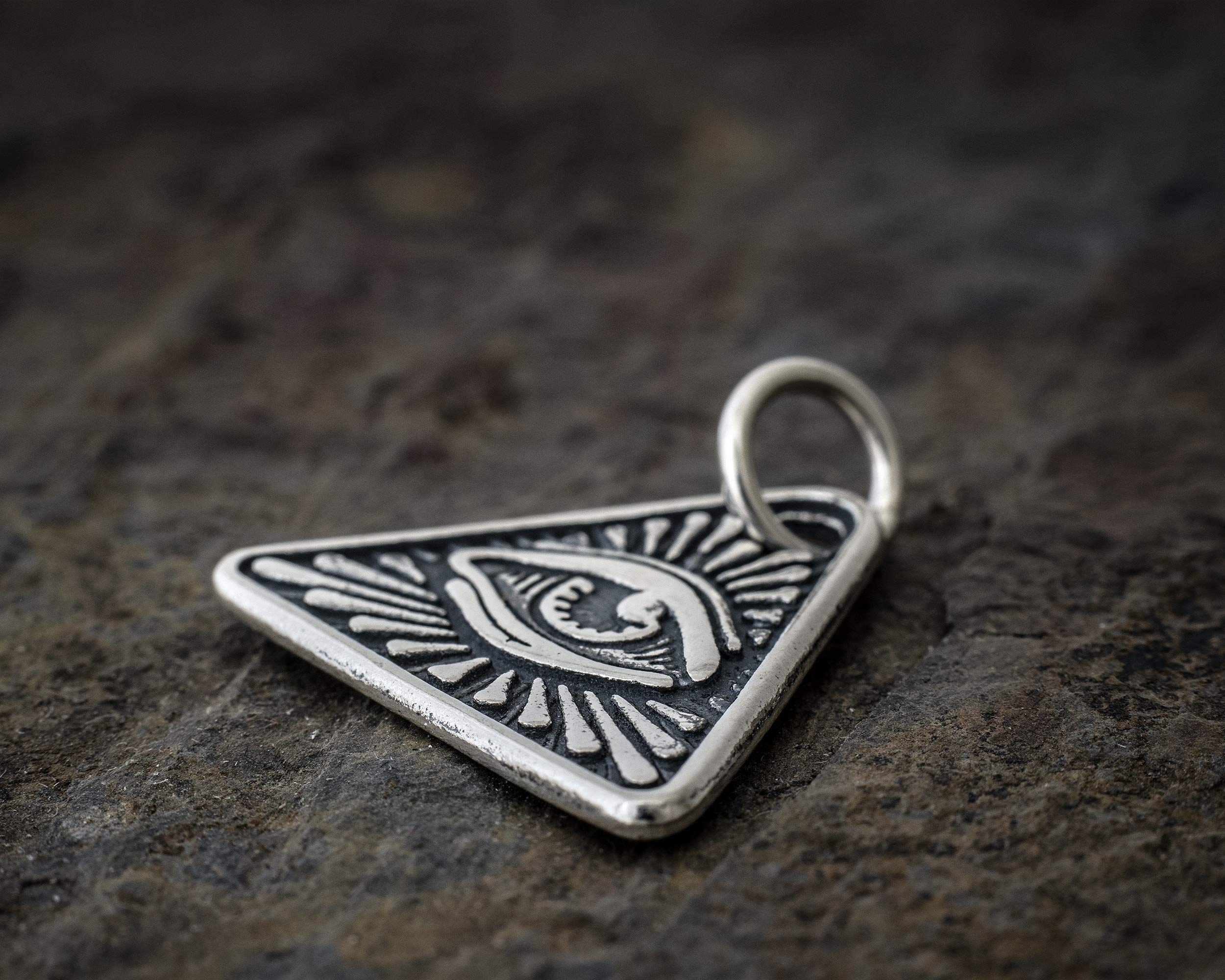 925 Sterling Silver All Seeing Eye Charm & Necklace - Small Size - Protection & Spiritual Jewelry for Women & Men - Perfect for Gifts, Meditation & Everyday Wear