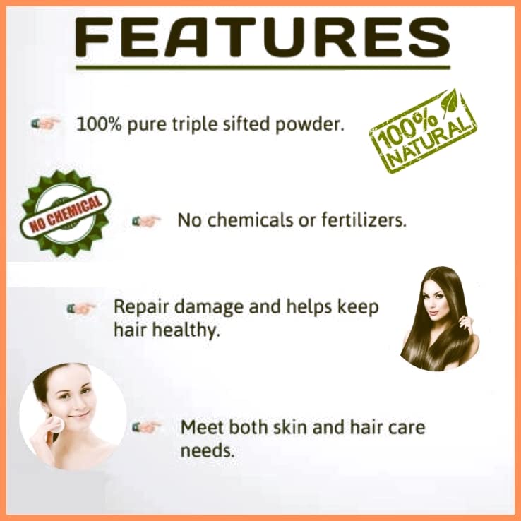 **100% Pure Reetha Powder & Natural Herbal Orange Peel Powder Combo Pack (200g) - Organic Hair & Skin Care for Shine & Glow - DIY Beauty & Ayurvedic Remedies**