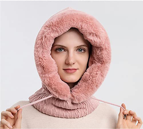 Women's Fleece Ski Mask Balaclava - Winter Face Cover Hood with Neck Protection for Skiing, Snowboarding, Hiking & Dog Walking - Cold Weather Outdoor Sports Accessory