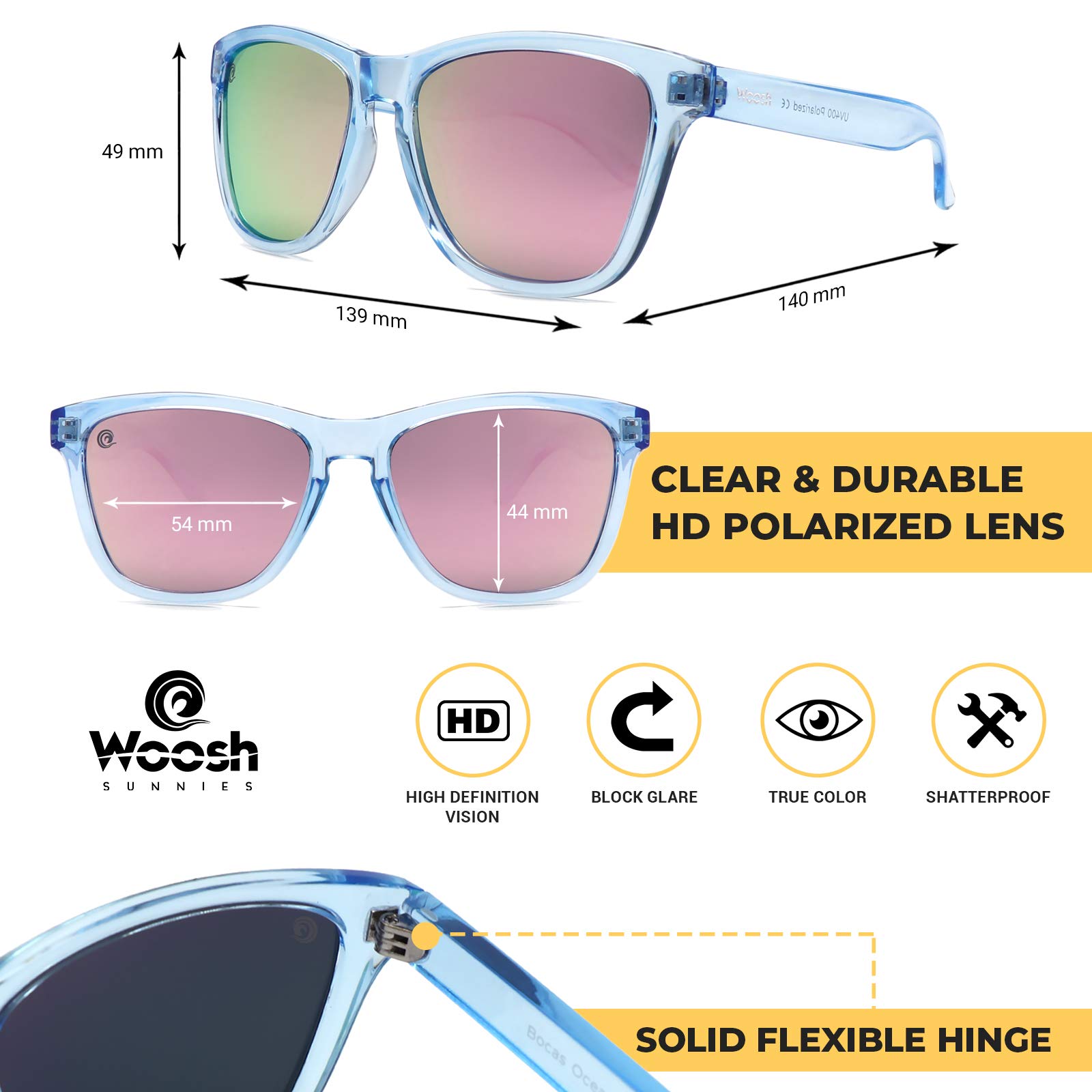 Polarized Lightweight Sunglasses for Men & Women - UV Protection Unisex Shades for Fishing, Running, Beach & Outdoor Sports | Perfect for Driving, Hiking & Summer Activities