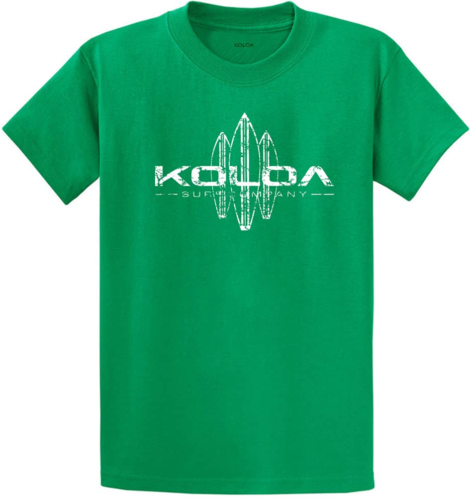 Vintage Surfboard Logo T-Shirts for Men - Koloa Retro Beach Style Tees in Regular, Big & Tall Sizes - Perfect for Surfing, Beach Outings & Casual Summer Wear