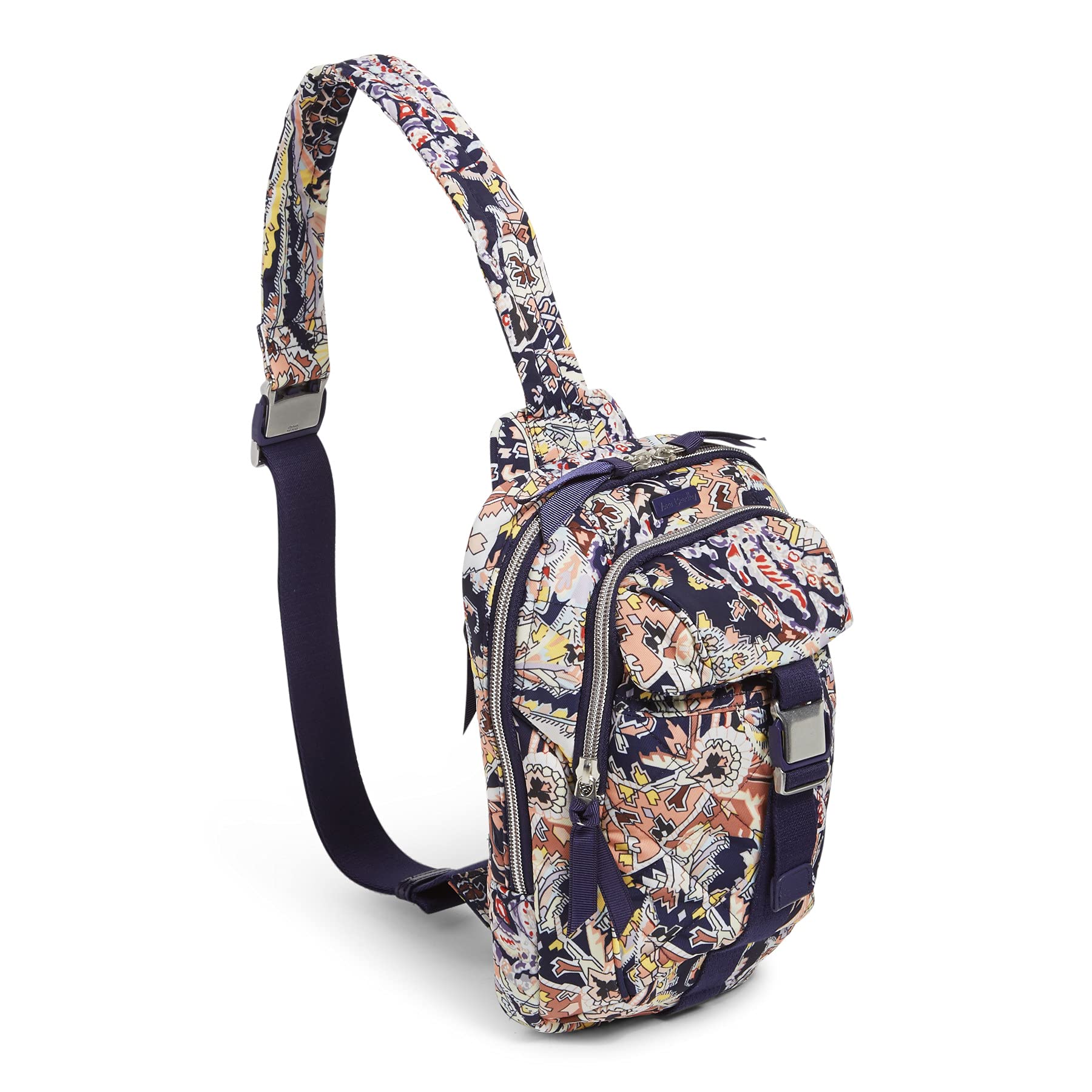 Vera Bradley Women's Performance Twill Utility Sling Backpack - Lightweight Crossbody Bag for Travel, Work & School | Water-Resistant & Adjustable Strap