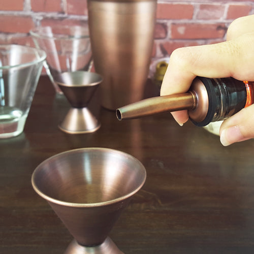 BarConic® Premium Liquor Pourer with Antique Copper Finish - Durable Stainless Steel Spout for Smooth Pouring - Perfect for Bars, Home Cocktails & Wine Decanting