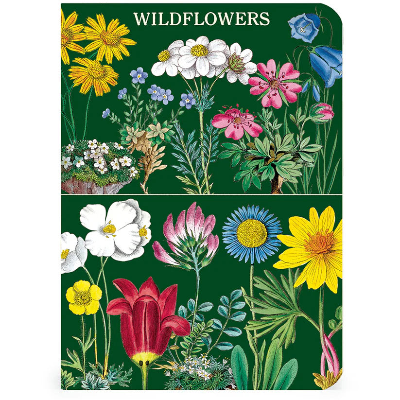 Cavallini & Co. Wildflowers Mini Notebook Set - 3 Pack Floral Journal for Writing, Sketching & Note Taking - Perfect for Travel, School & Office Use