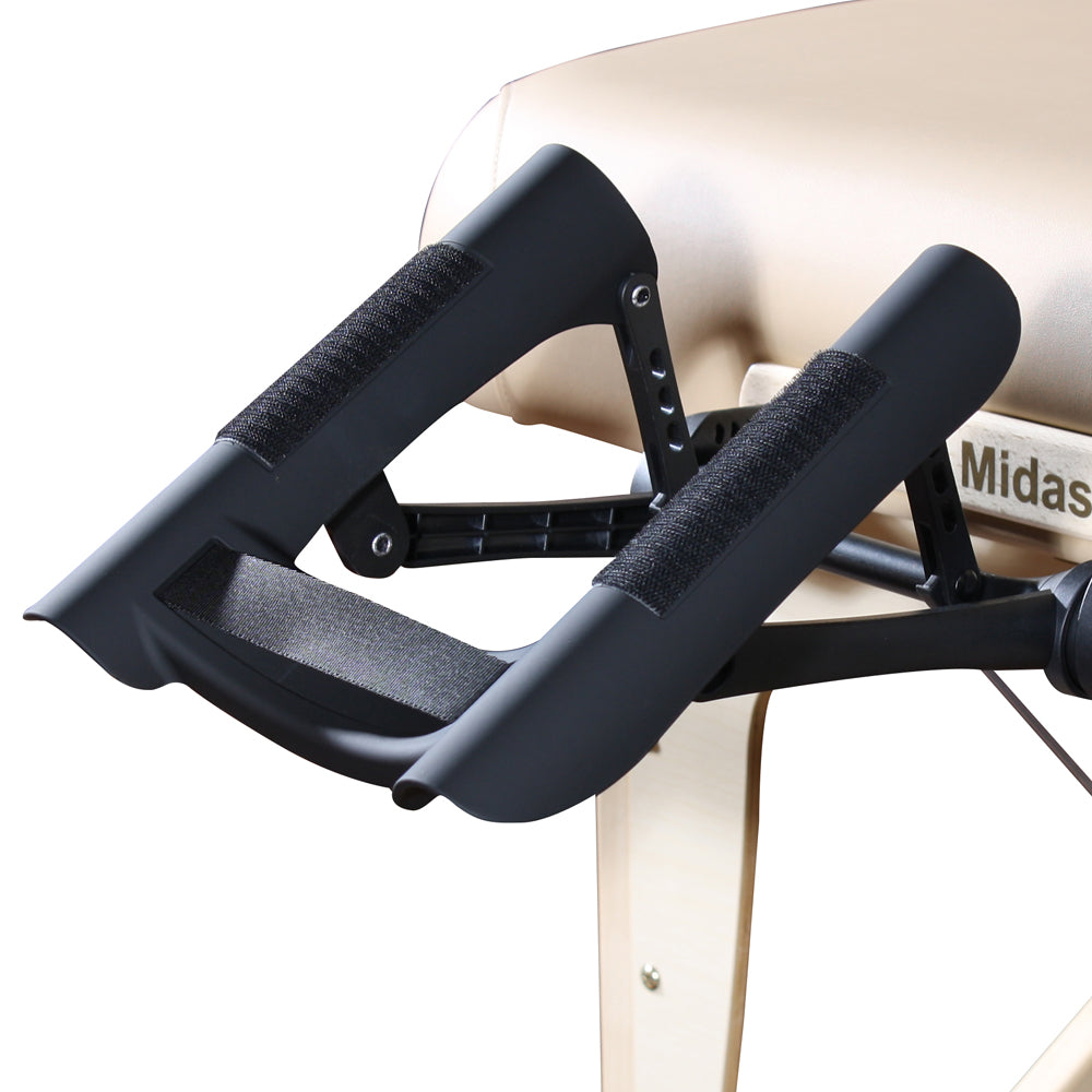 MASTER MASSAGE Universal Deluxe Ergonomic Adjustable Massage Table with Face Cradle & Comfort Pillow Set - Black | Professional Spa, Home Massage & Physical Therapy Use