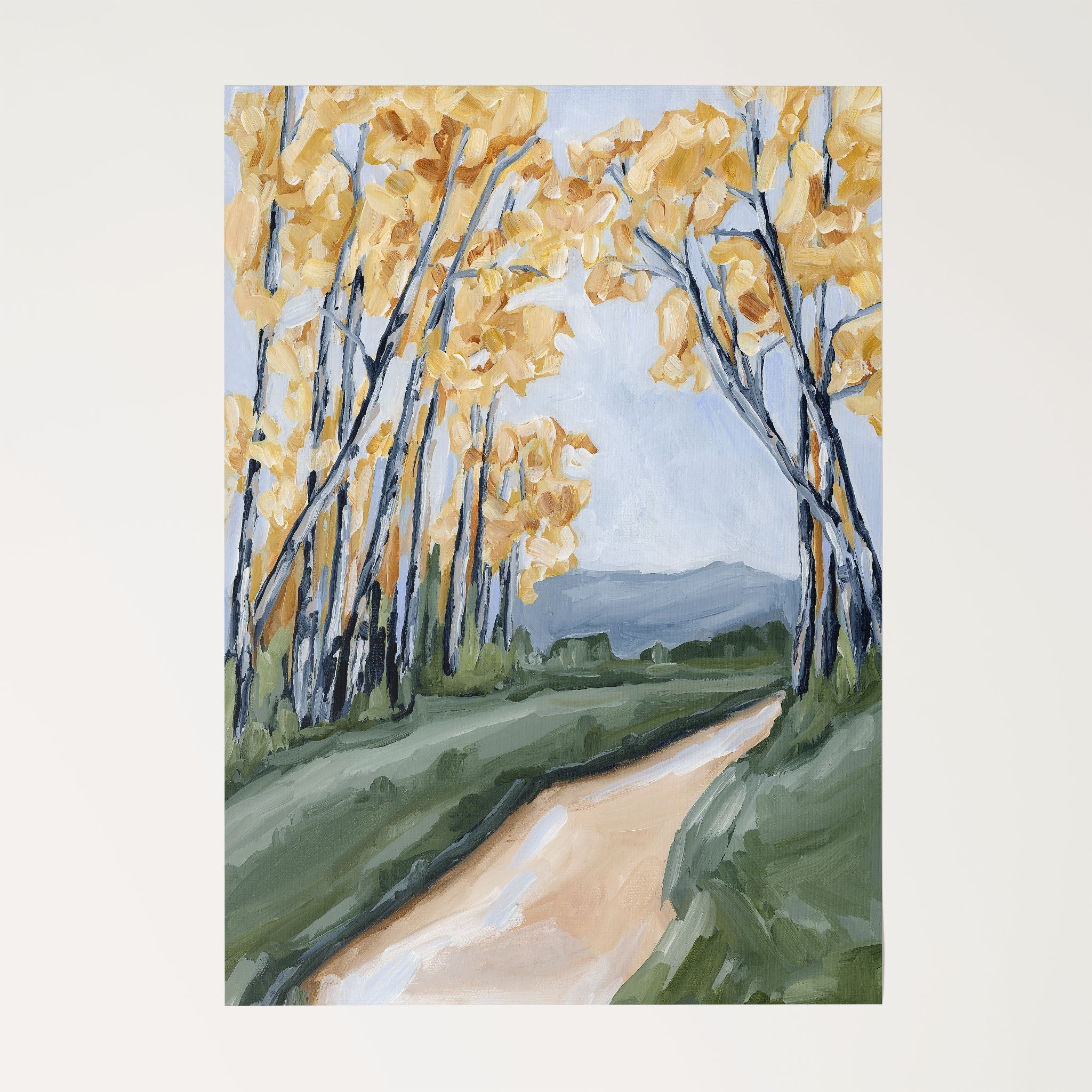 September Trees Art Print - Autumn Landscape Wall Decor for Home, Office & Gifts | Fall Nature Artwork for Living Room, Bedroom & Interior Design