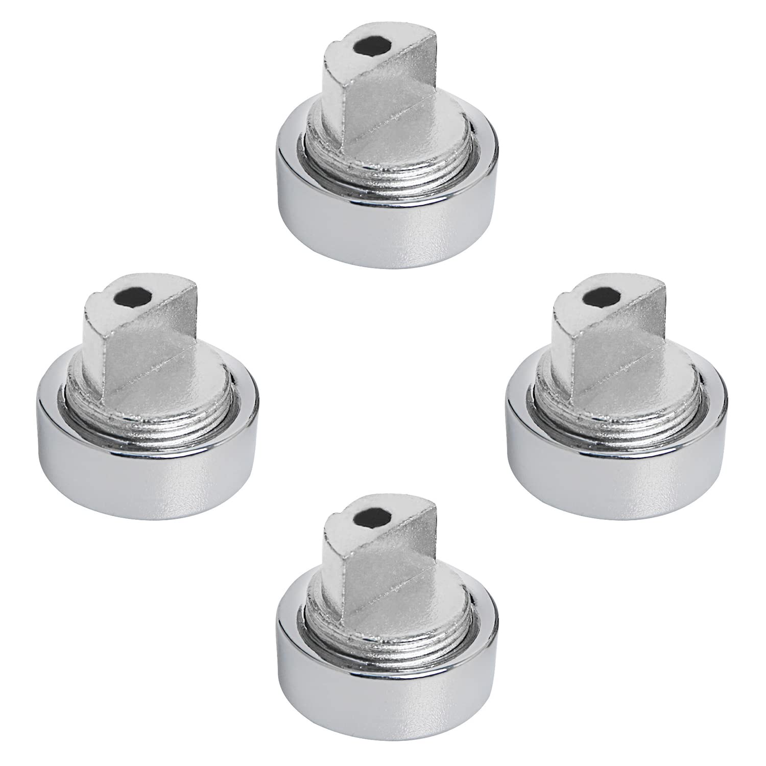 Aopin Round Mirror Glass Clip Clamp - Zinc Alloy Bracket Holder for 6-7mm (0.23-0.27 inch) Thick Round, Square & Polygon Glass - Perfect for Bathroom, Bedroom & Dressing Room Mirrors (4Pcs) - Home Decor & Interior Design Accessories