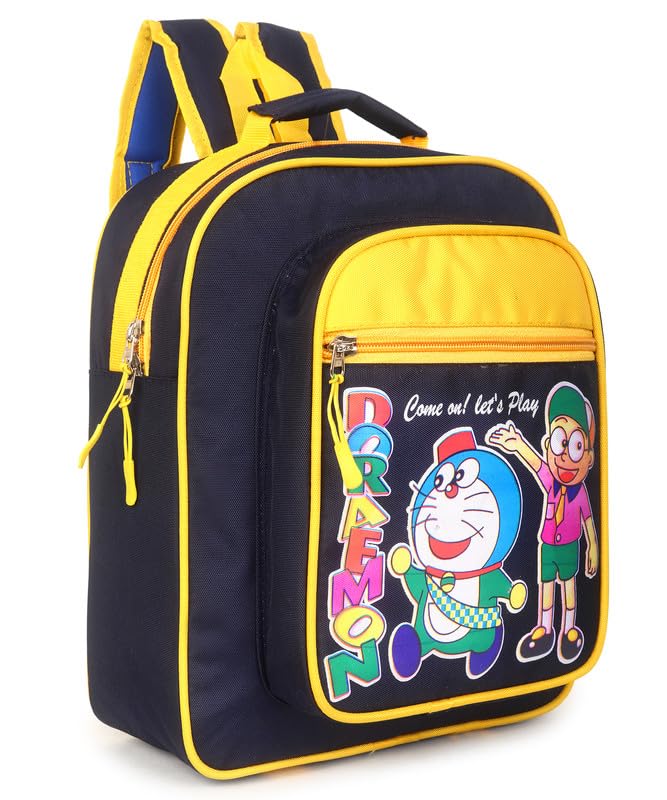 Doraemon Cartoon Kids Backpack 25L - Lightweight Waterproof School Bag with Adjustable Straps & 2 Compartments for Boys and Girls | Perfect for School, Travel, and Daily Use